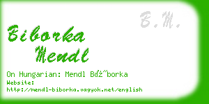 biborka mendl business card